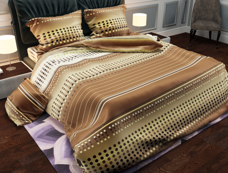 Тканина для постільної білизни Бязь "Gold" Lux "Геометричний (точковий) принт"  GL828