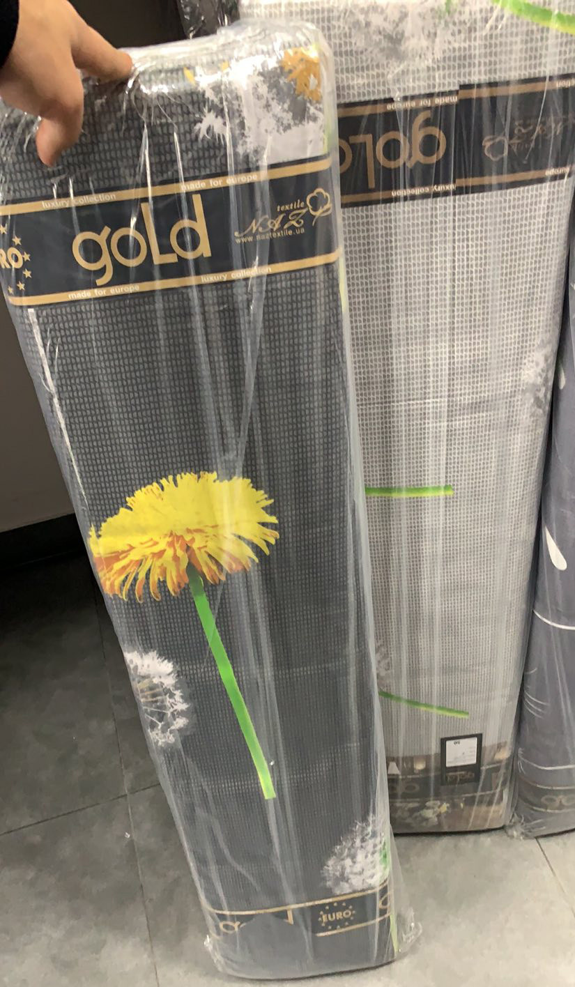 Ткань для постельного белья Бязь "Gold" Lux GL070 (A+B) " Одуванчики"- (50м+50м)