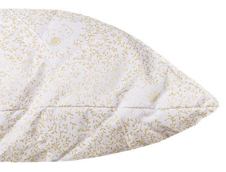 Подушка стьобана 70*70 мікрофібра/холлофайбер (бежева з овечками) без блискавки