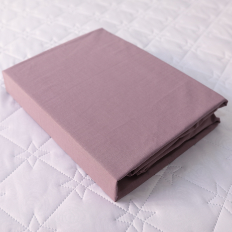 Простирадло на резинці (180*200*25) фіолетово-сіре №1038