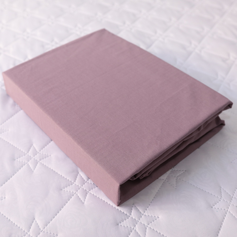 Простирадло на резинці (180*200*25) фіолетово-сіре №1038