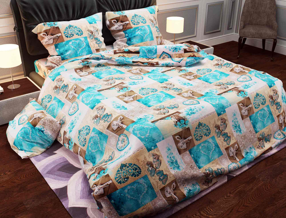 Тканина для постільної білизни Бязь "Gold" Lux GL716