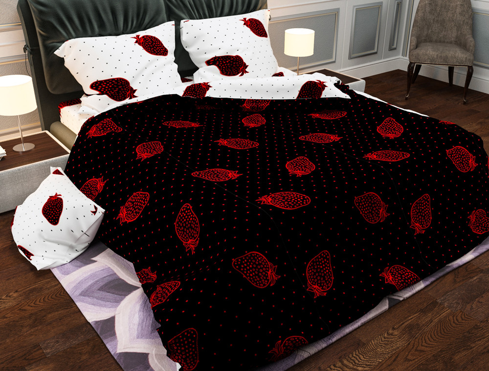 Полуторный набор постельного белья 150*220 из Бязи "Gold" №151336AB Черешенка™