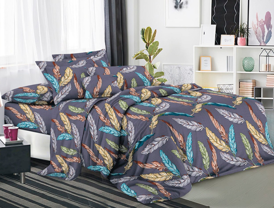 Євро набір постільної білизни 200*220 із полікотону №204640 Черешенька™