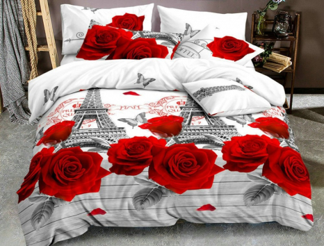 Двоспальний набір постільної білизни 180*220 із полікотону №202102 Черешенька™