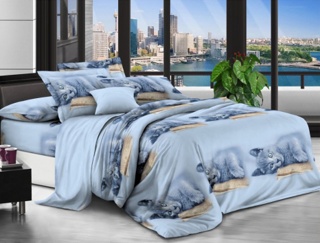 Сімейний набір постільної білизни 240*220 із полікотону №203635 Черешенька™