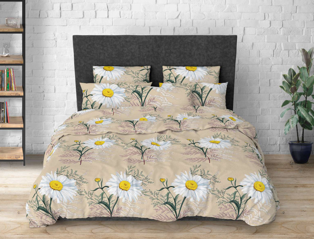Сімейний набір постільної білизни із Бязі "Gold" з простирадлом на резинці №144974 Черешенка™