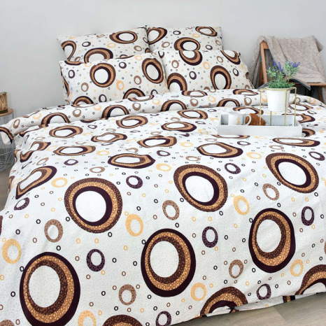 Ткань для постельного белья Бязь "Gold" Lux "Тайный круг" GL4071