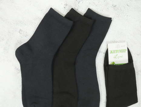 Чоловічі шкарпетки Житомир Luxe Бамбук (41-47) №ZLB5009