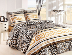 Двоспальний набір постільної білизни 180*220 із Бязі "Gold" з простирадлом на резинці №1419743 Черешенка™