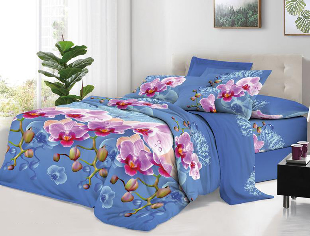 Євро набір постільної білизни 200*220 із полікотону №207676 Черешенька™