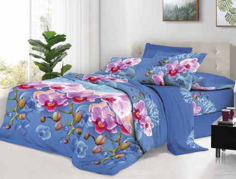 Євро набір постільної білизни 200*220 із полікотону №207676 Черешенька™