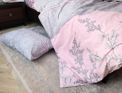 Сімейний набір постільної білизни із Бязі "Gold" №15506 Черешенка™