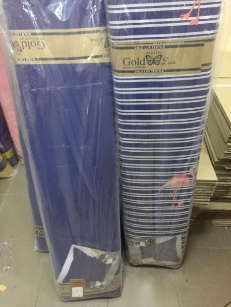 Ткань для постельного белья Бязь "Gold" Lux "Маленькие розовые фламинго" GL1554 (A+B) - (50м+50м)