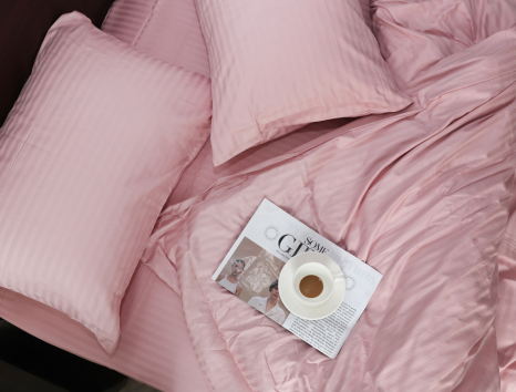 Двоспальний набір постільної білизни 180*220 зі Страйп Сатину №15-1611 Черешенка™