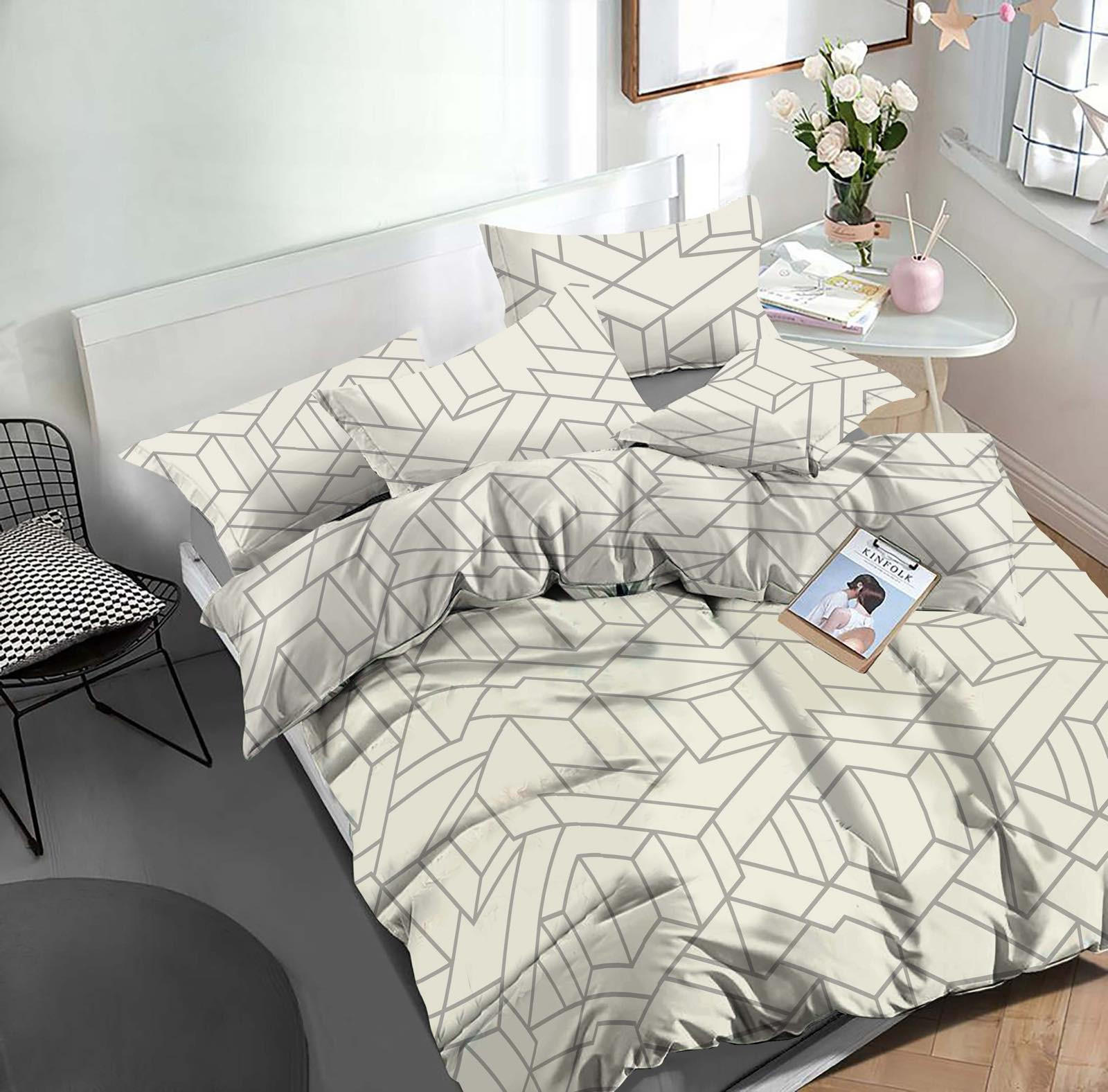 Тканина для постільної білизни Бязь "Gold" Lux GL50689beige