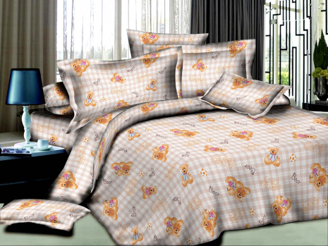 Тканина для постільної білизни Ранфорс Bear Beige (60м)