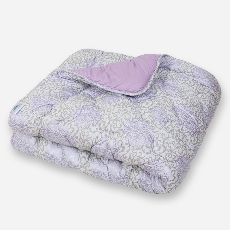 Двуспальное одеяло микрофибра/холлофайбер двустороннее №40120