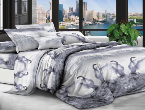 Євро набір постільної білизни 200*220 із полікотону №204026 Черешенька™