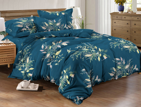 Двоспальний набір постільної білизни 180*220 із Сатину №44130AB Черешенка™