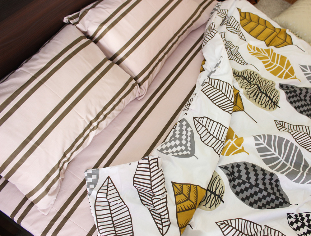 Полуторний набір постільної білизни 150*220 із Бязі "Gold" №156387AB Черешенка™