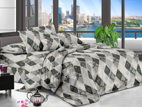 Сімейний набір постільної білизни 240*220 із полікотону №207025 Черешенька™