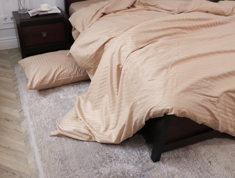 Семейный набор хлопкового постельного белья из Страйп Сатина №541209