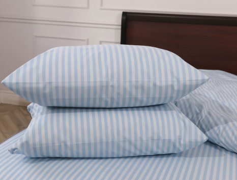 Полуторный набор постельного белья в полоску 150*220 из Бязи "Gold" №156613 Черешенка™