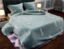 Полуторний набір постільної білизни 150*220 із Бязі "Gold" №154200 Черешенка™