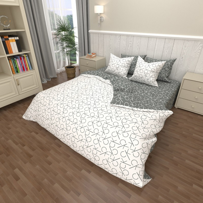 Євро-максі набір постільної білизни 200*220 із Бязі "Gold" №157650AB Черешенка™