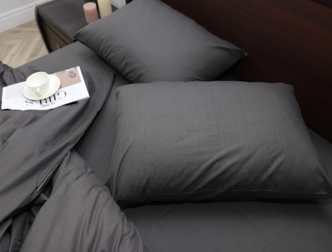 Полуторний набір однотонної постільної білизни 150*220 із Бязі "Gold" №155522 Черешенка™