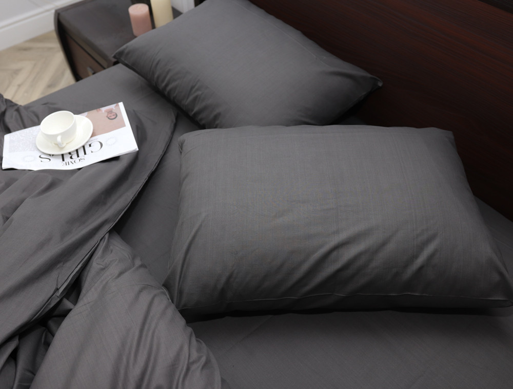 Полуторний набір однотонної постільної білизни 150*220 із Бязі "Gold" №155522 Черешенка™