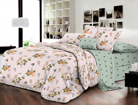 Семейный набор хлопкового постельного белья из Бязи "Gold" №151597AB Черешенка™