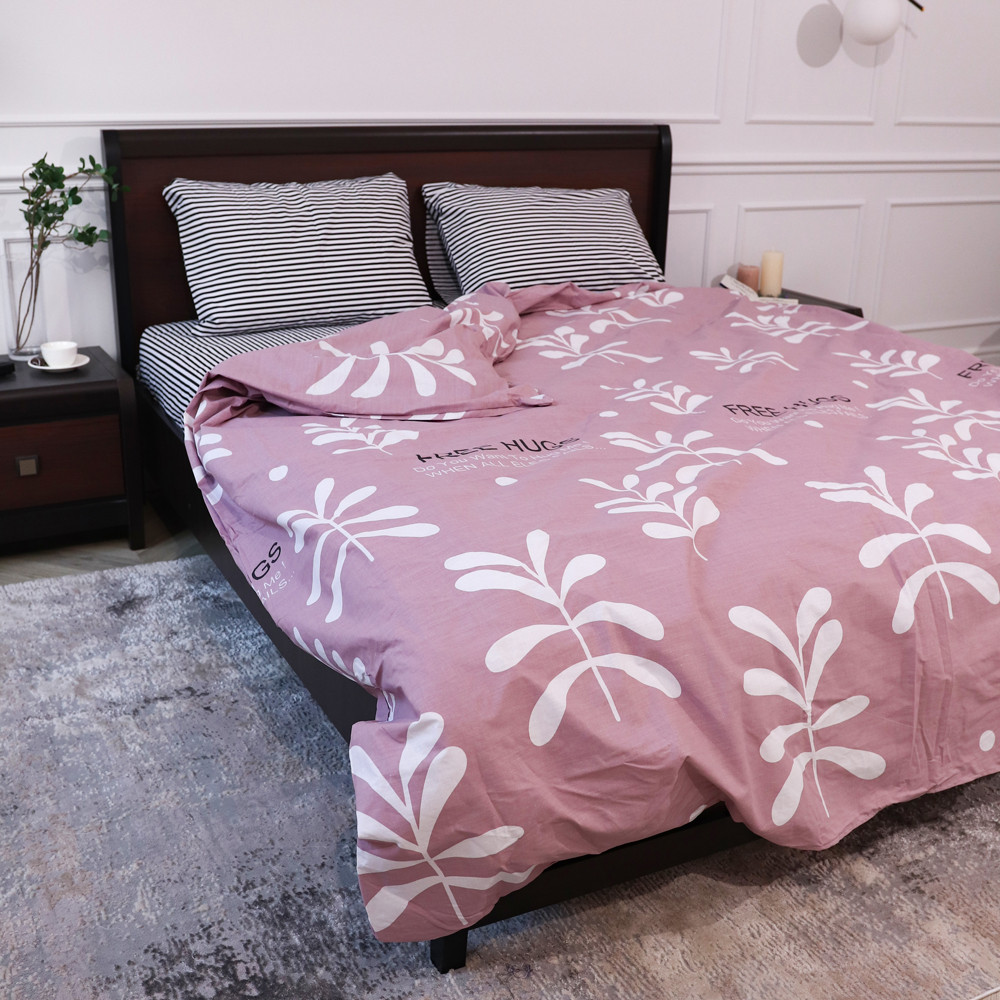 Семейный набор хлопкового постельного белья из Бязи "Gold" №15148AB Черешенка™