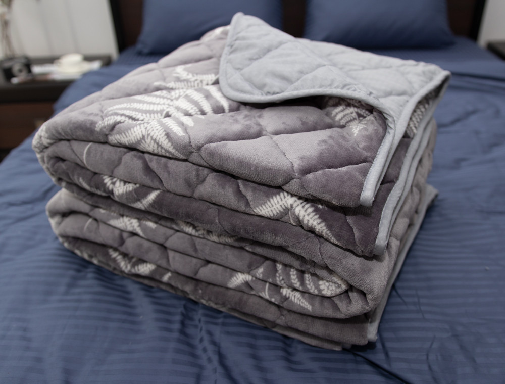 Полуторне флісове стьобане покривало №55017