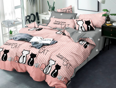 Полуторний набір постільної білизни 150*220 із Бязі "Gold" №15801AB Черешенка™