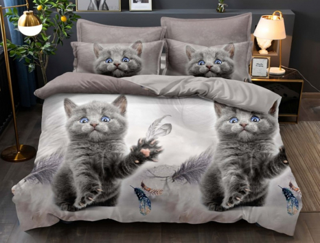 Євро набір постільної білизни 200*220 із полікотону №203663 Черешенька™