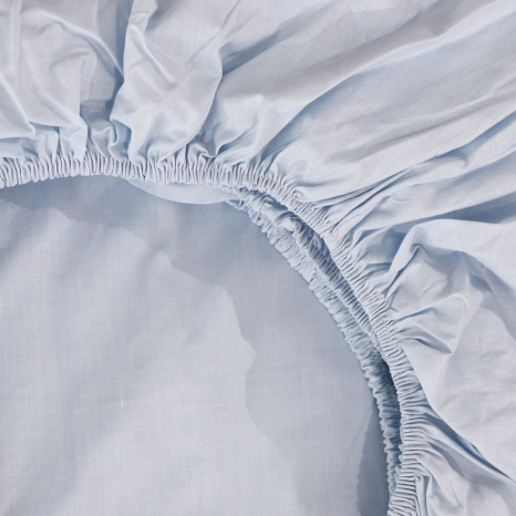 Простынь на резинке (90*200*25) голубая №6655141