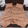 Семейный набор однотонного хлопкового постельного белья из Бязи "Gold" №151041 Черешенка™