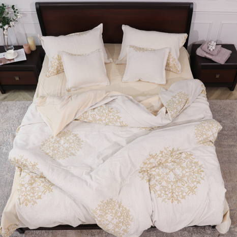 Євро-максі набір постільної білизни 200*230 із Трикотажу (В'язка) №500-09 Черешенка™