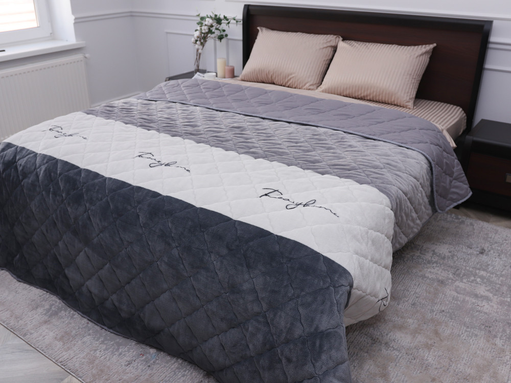 Євро-максі флісове стьобане покривало №55084R