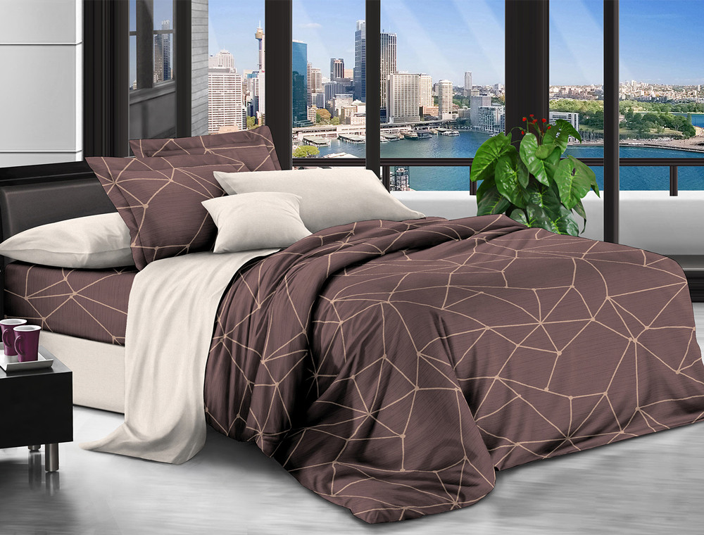 Сімейний набір постільної білизни із Ранфорсу №89101AB Черешенка™