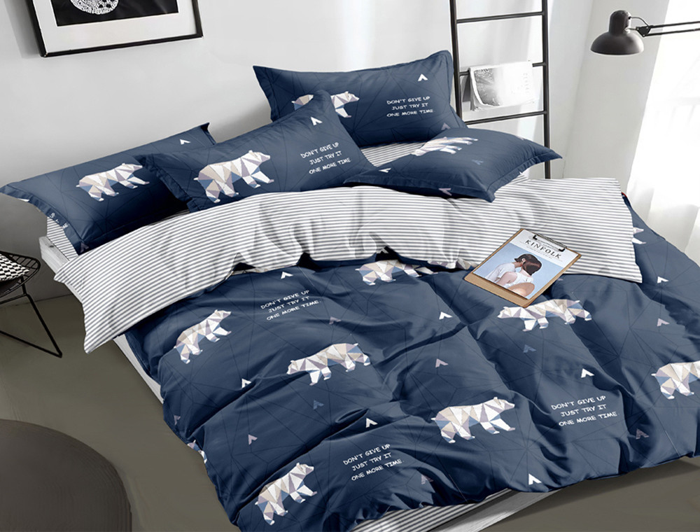 Евро макси набор постельного белья 200*220 из Сатина №1031AB Черешенка™