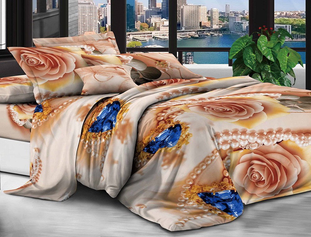 Двоспальний набір постільної білизни 180*220 із полікотону №20694 Черешенька™