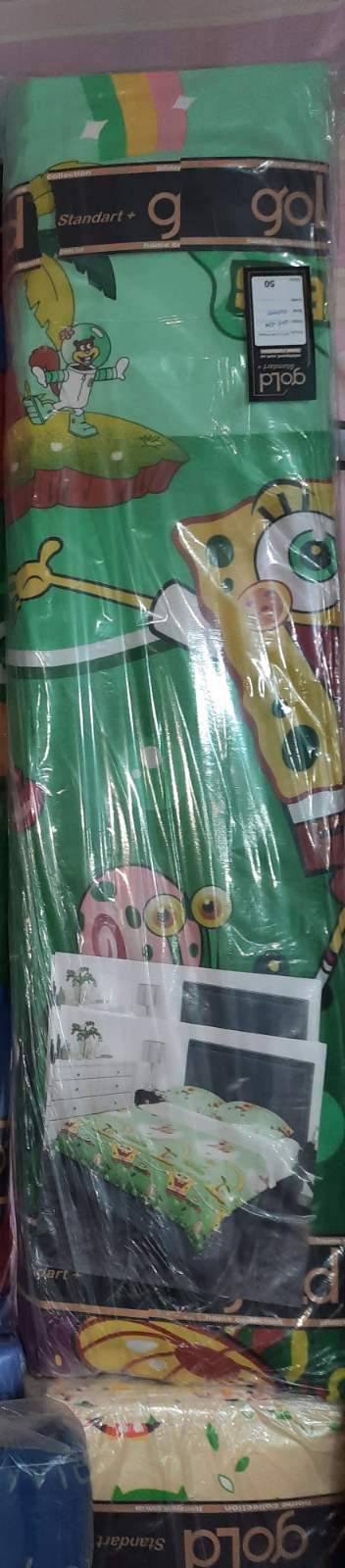 Тканина для постільної білизни Бязь "Gold" Lux дитяча GLB271green