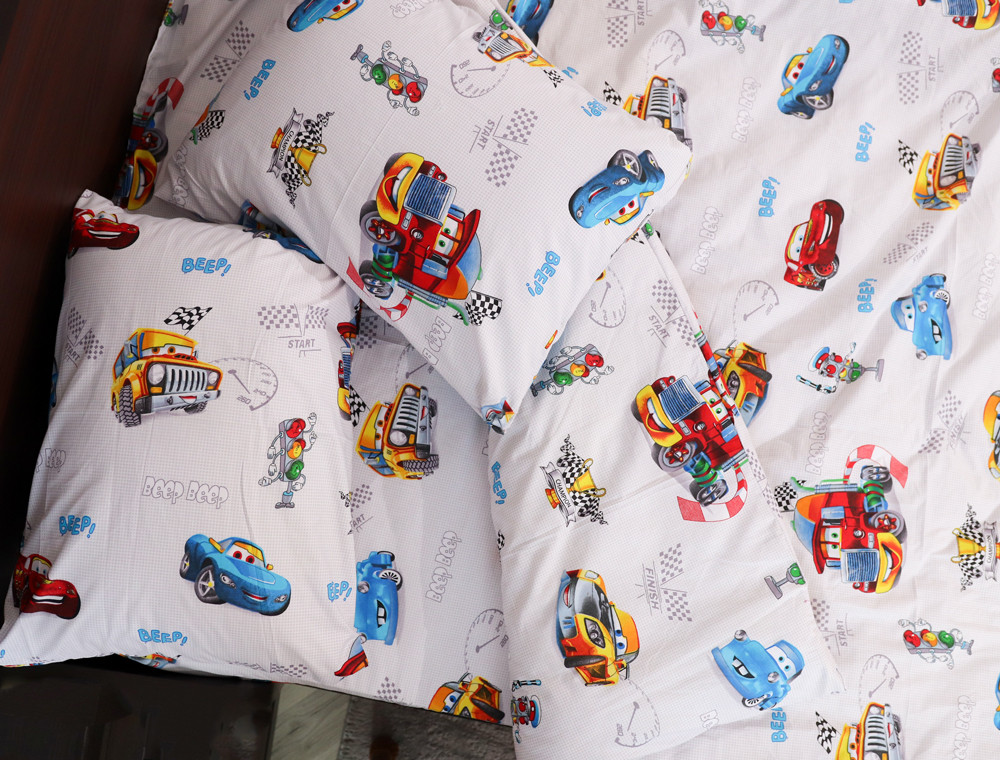 Полуторний набір постільної білизни 150*220 із Бязі "Gold" №168271 Черешенька™