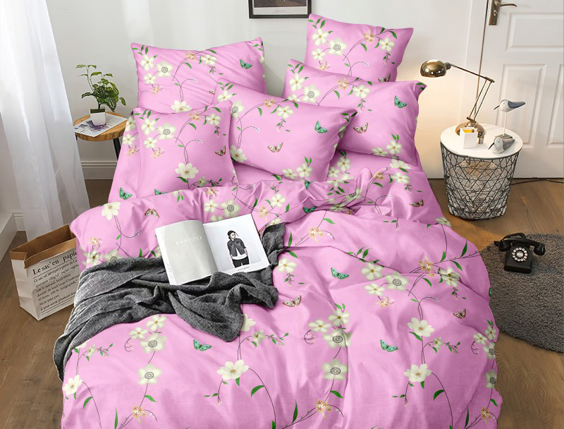 Ткань для постельного белья Бязь "Gold" Lux GL222pink