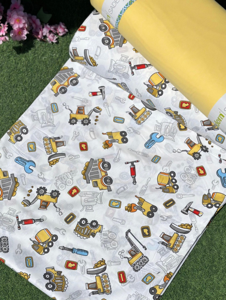 Детская ткань для постельного белья Ранфорс R-11-90yellow (30м)