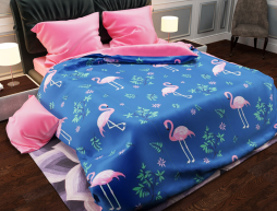 Полуторний набір постільної білизни 150*220 із Бязі "Gold" №157460AB Черешенка™