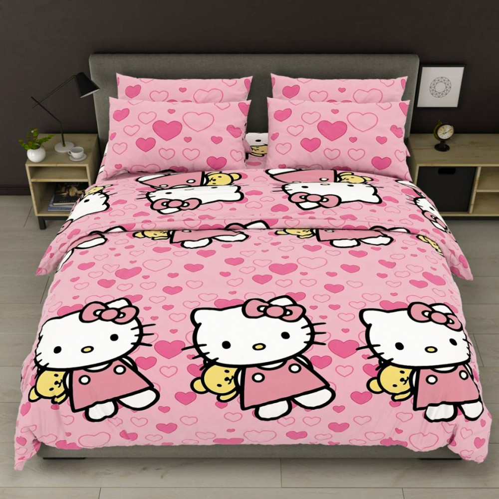 Полуторний набір постільної білизни 150*220 із Бязі "Gold" №168399 Черешенька™